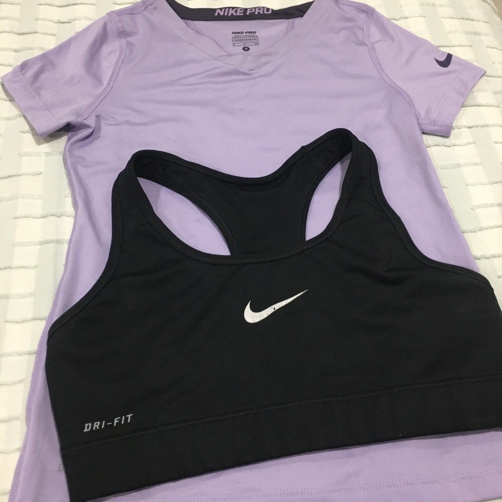 Nike XS/S work out top and sports bra .